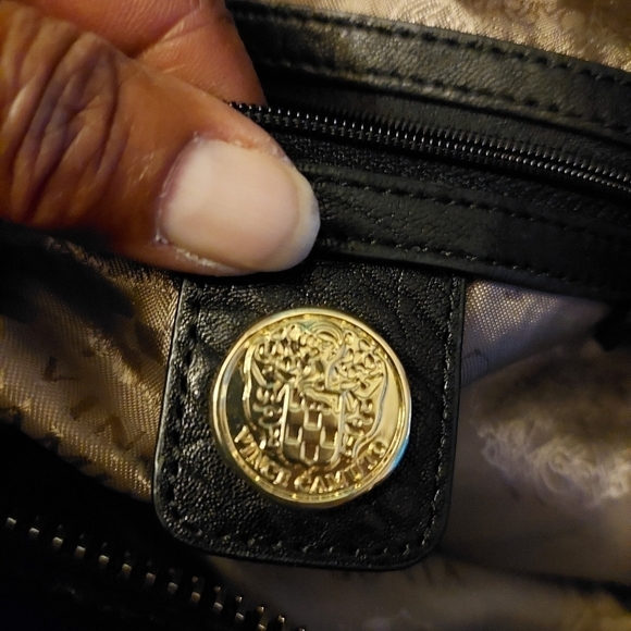 Vince Camuto 2013 Riley Pebbled Black Leather Satchel/Bag - Picture 6 of 8